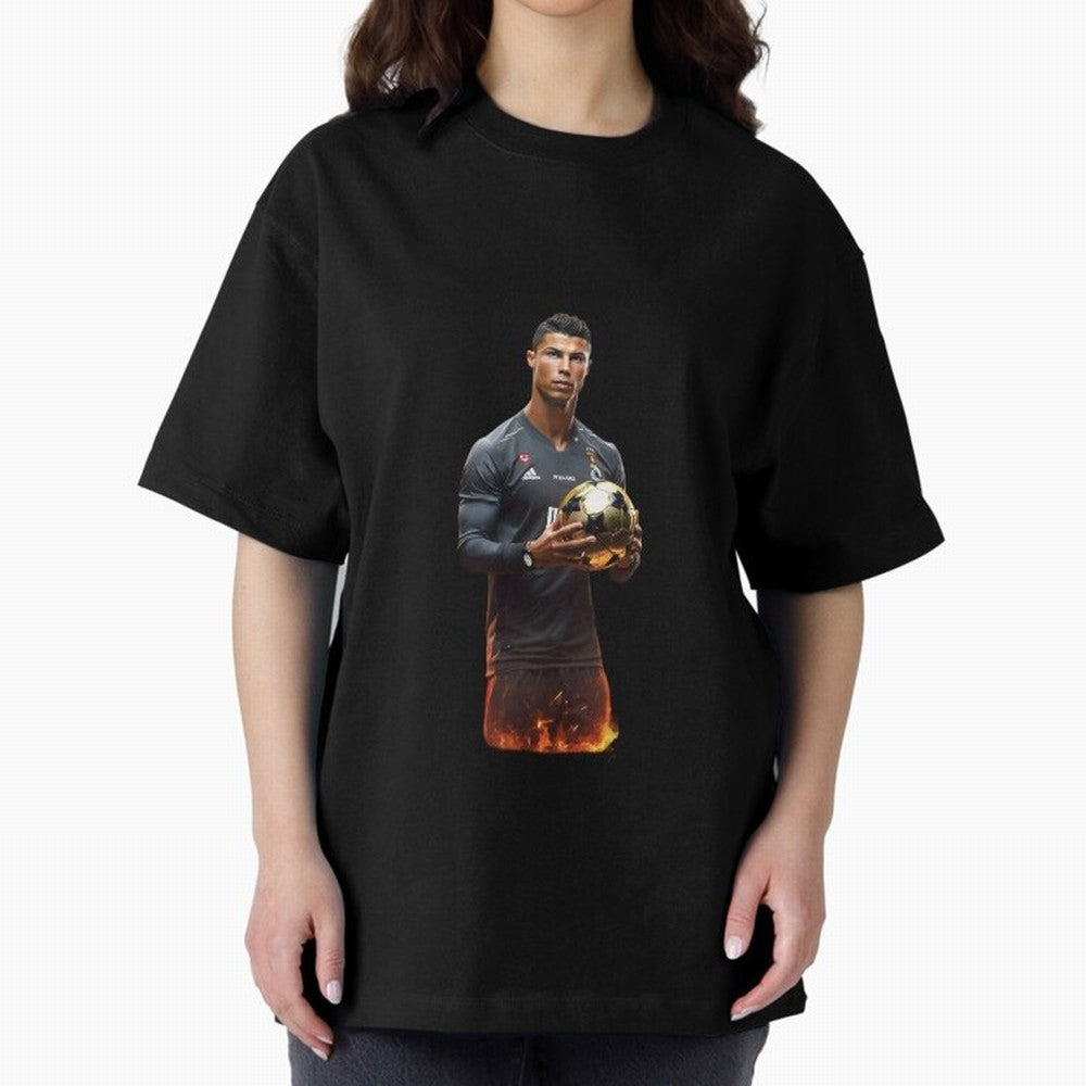 Real Goat Cristiano Ronaldo Oversized T-Shirt Celebrate Classic Football Spirit in FIFA World Cup 2026 for Fans of Messi and Cristiano Ronaldo and England and Germany, Bringing Supporter Pride, Iconic Celebrations, Legendary Names and Global Match