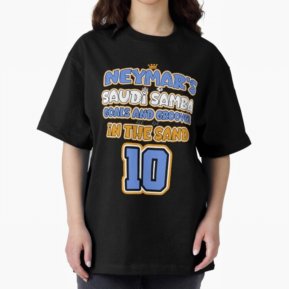 SAUDI SAMBA GOALS & GROOVES Oversized T-Shirt Step into Match Day Hype around FIFA World Cup 2026 USA Canada Mexico, Messi, CR7 and Mbappe, Argentina, Champion Mindset, Group Stage Buzz, Knockout Tension and Passionate Fan Culture; Ideal for