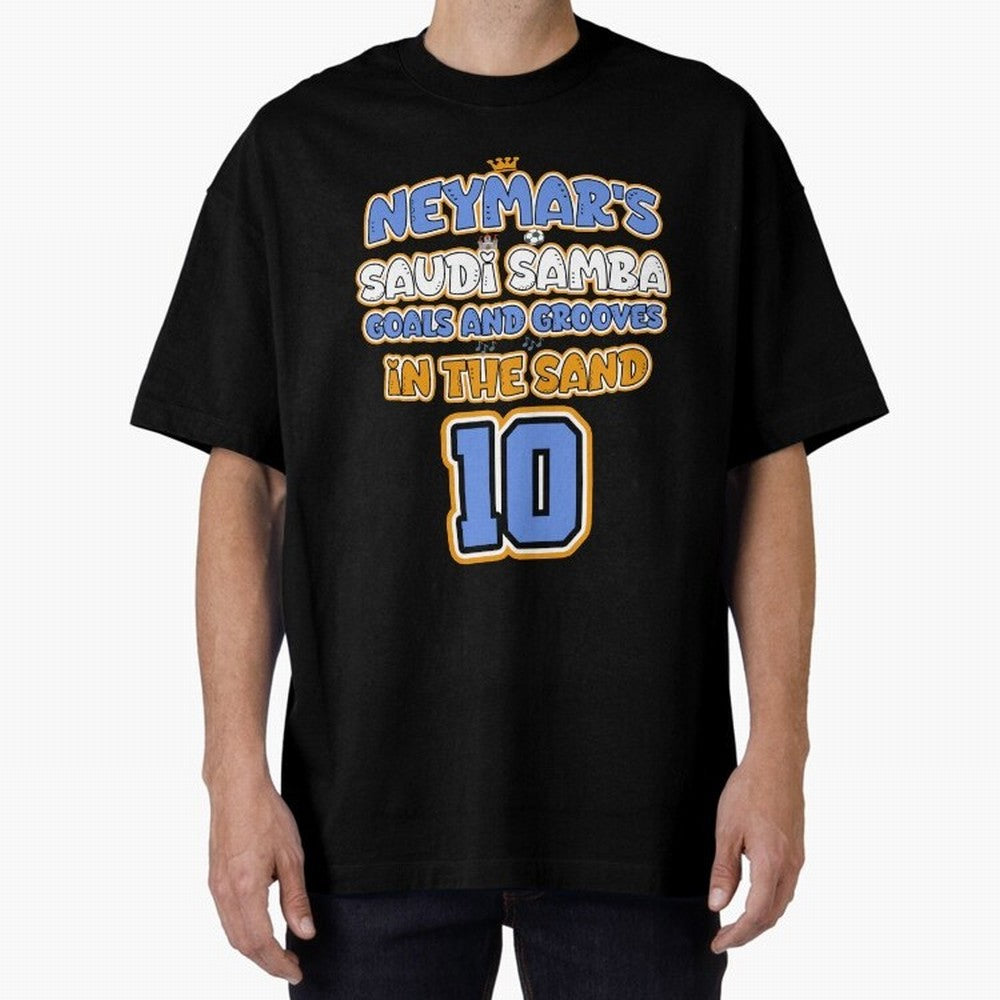 SAUDI SAMBA GOALS & GROOVES Oversized T-Shirt Step into Match Day Hype around FIFA World Cup 2026 USA Canada Mexico, Messi, CR7 and Mbappe, Argentina, Champion Mindset, Group Stage Buzz, Knockout Tension and Passionate Fan Culture; Ideal for
