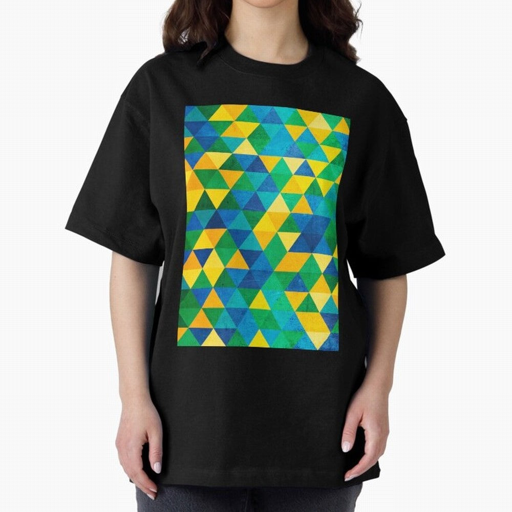 Geometric Brazil colors Classic T-Shirt Celebrate Fan Favorites in Match Day Hype around FIFA World Cup 2026 USA Canada Mexico, Mbappe and Neymar, Spain, Tournament Hype, Historic Matchups, Family Viewing Parties and Global Sports Pride; Great for
