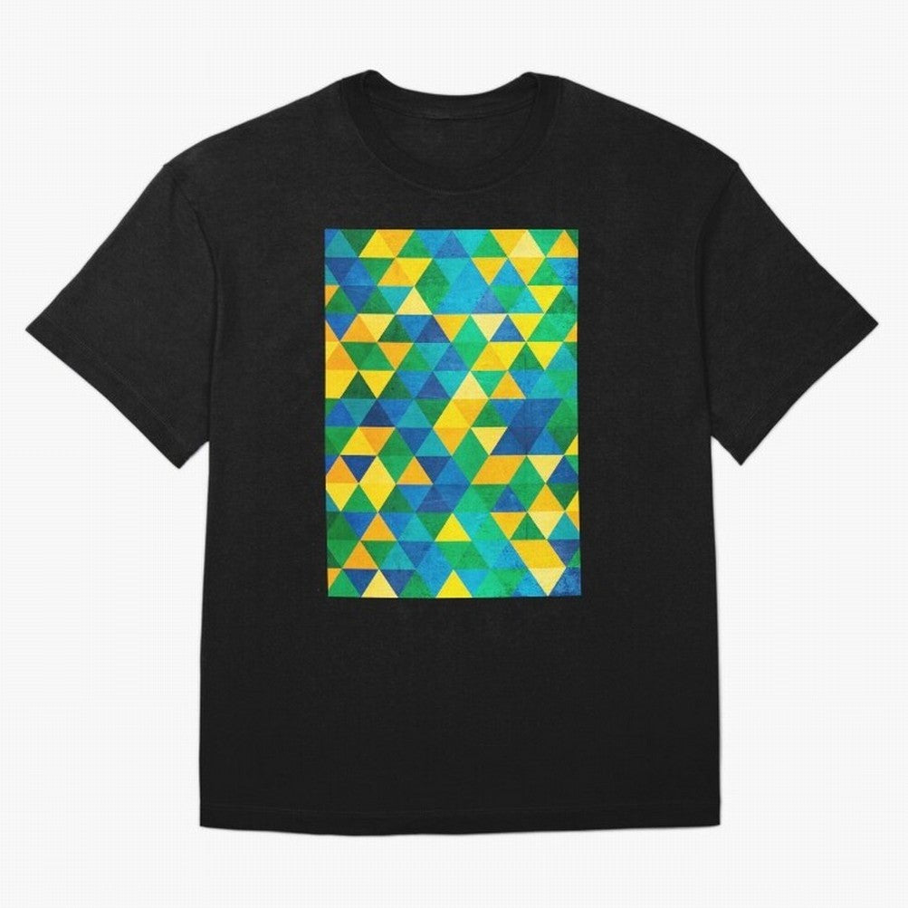 Geometric Brazil colors Classic T-Shirt Celebrate Fan Favorites in Match Day Hype around FIFA World Cup 2026 USA Canada Mexico, Mbappe and Neymar, Spain, Tournament Hype, Historic Matchups, Family Viewing Parties and Global Sports Pride; Great for