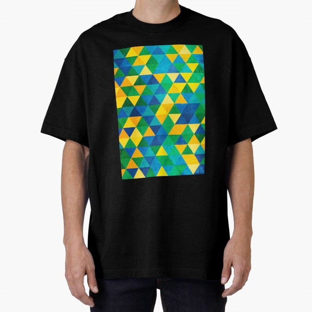Geometric Brazil colors Classic T-Shirt Celebrate Fan Favorites in Match Day Hype around FIFA World Cup 2026 USA Canada Mexico, Mbappe and Neymar, Spain, Tournament Hype, Historic Matchups, Family Viewing Parties and Global Sports Pride; Great for