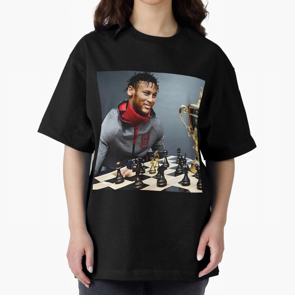 Mastermind: Neymar Playing Chess with the Championship Trophy Classic T-Shirt Share FIFA World Cup 2026 Group Stage Highlighting Mbappe, Portugal Energy, Sports Nostalgia, International Competition, Famous Players and Unforgettable Victories; Made