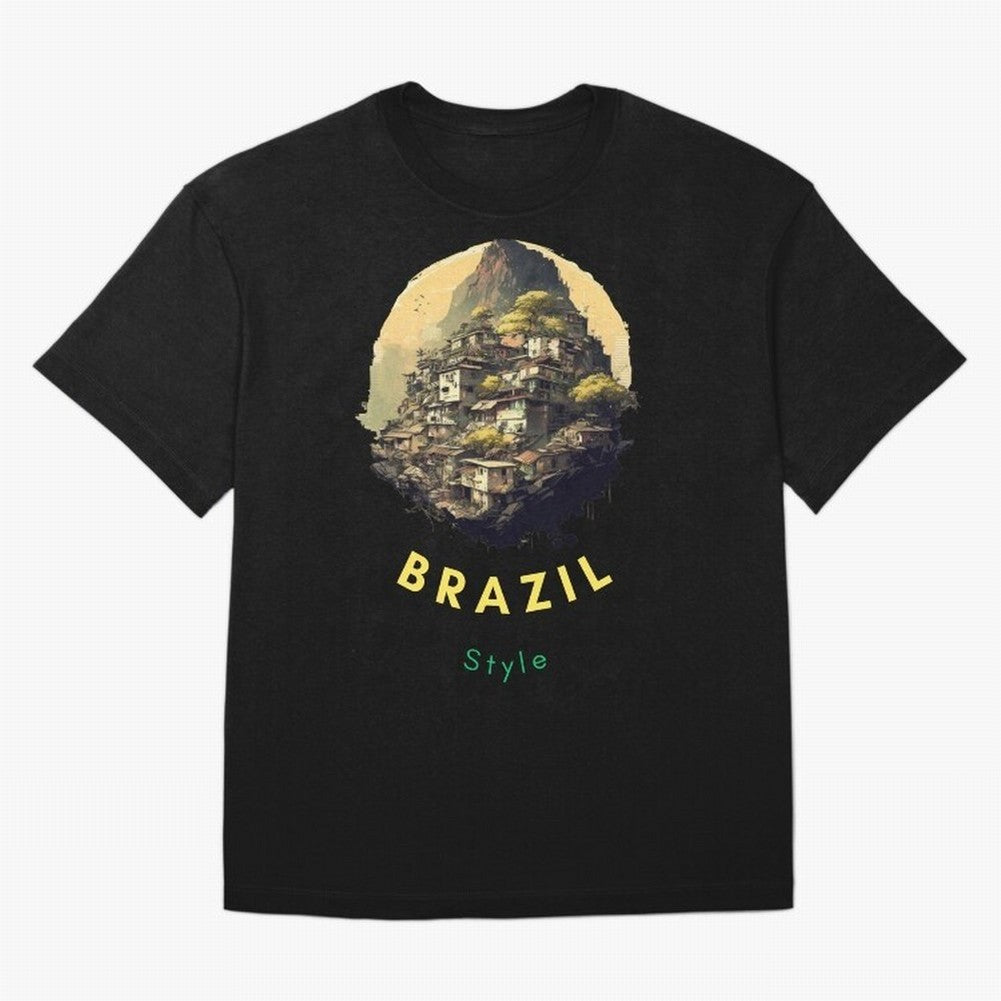 Brazil Style, Japanese Architecture Oversized T-Shirt Join FIFA World Cup 2026 Group Stage Spirit, with England, France and Netherlands, Neymar, Haaland and Cristiano Ronaldo, Retro Football Energy, Iconic Rivalries, Trophy Chase Drama and Stadium