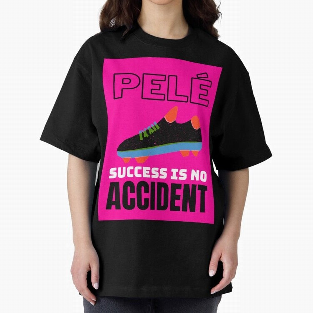 Pele Quote Success Is No Accident Graphic Classic T-Shirt Show Match Day Excitement for Match Day Hype around FIFA World Cup 2026, Messi, CR7 and Mbappe, Brazil, Portugal and Argentina, Championship Spirit, Famous Goals, Roaring Crowds and