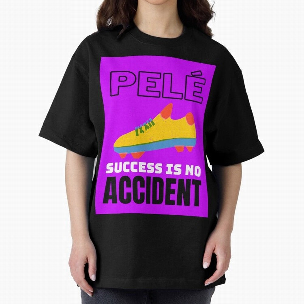 Pele Quote Success Is No Accident Graphic Classic T-Shirt Bring Global Tournament Vibes to Match Day Hype around FIFA World Cup 2026 USA Canada Mexico, CR7 and Messi, England and Germany, Game Day Rituals, Football Legends, Country Pride and the