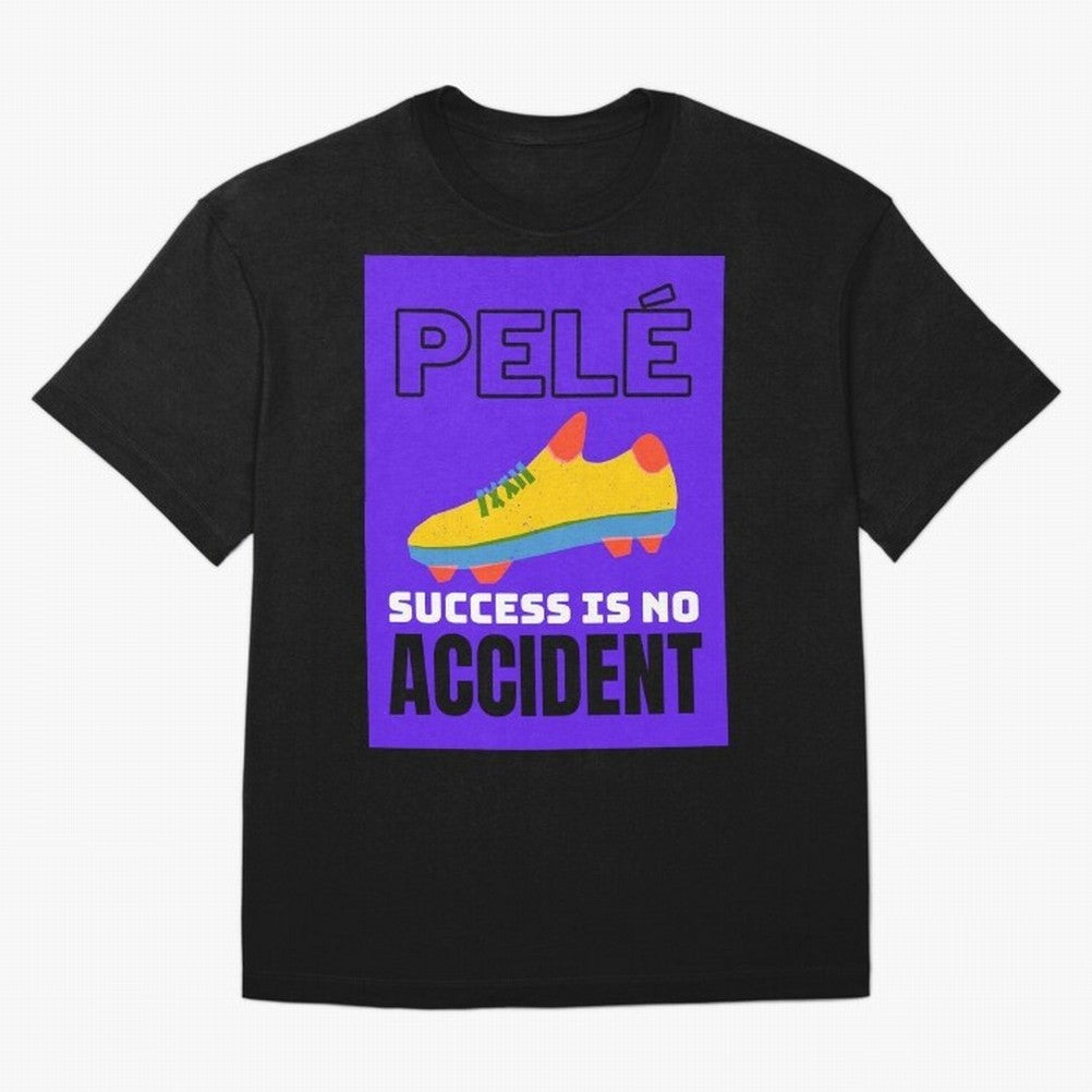Pele Quote Success Is No Accident Graphic Classic T-Shirt Celebrate Soccer Greatness during FIFA World Cup 2026 for Fans of Haaland and Netherlands, Bringing Football Festival Excitement, Trophy Ambitions, Country Rivalries and Star Player Buzz;