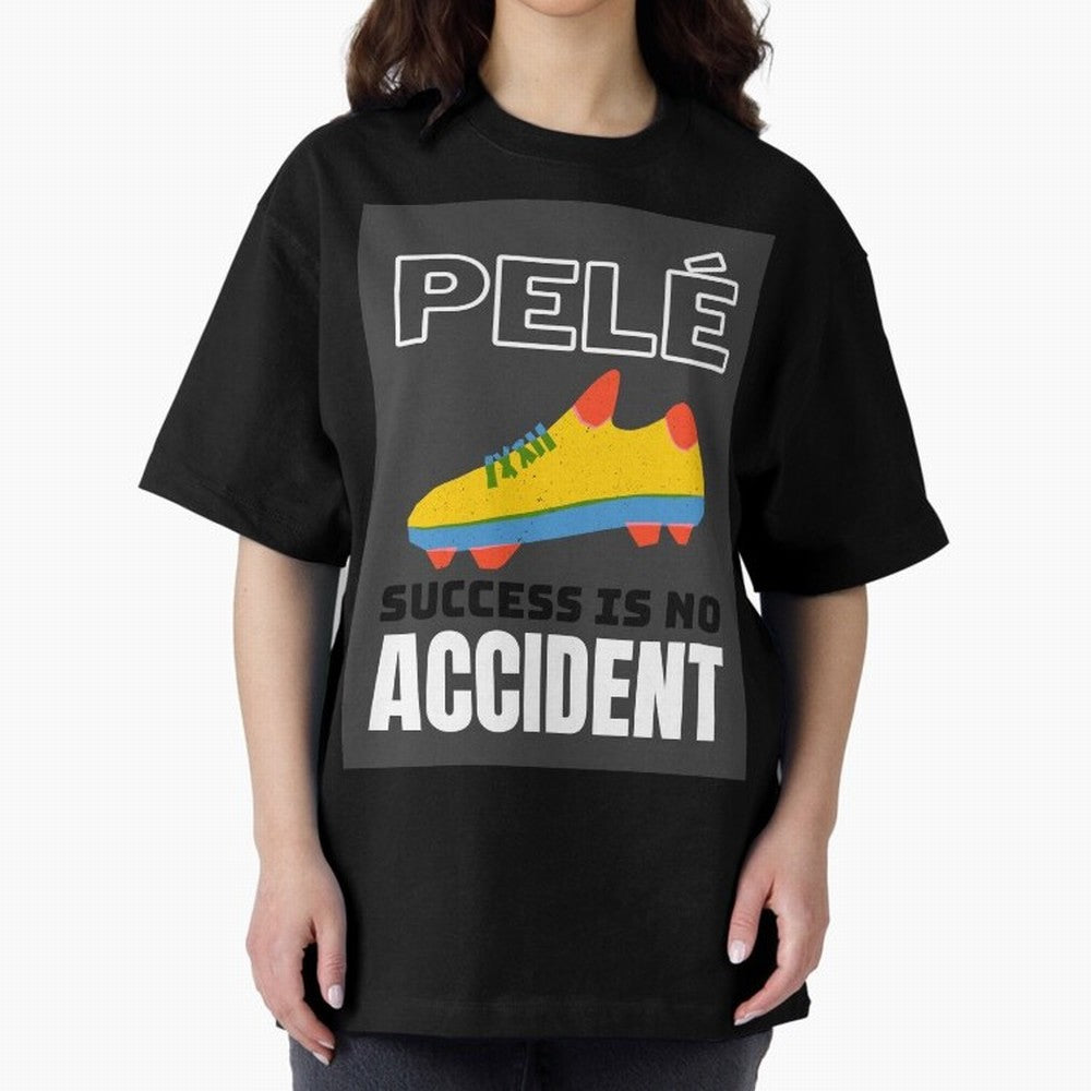 Pele Quote Success Is No Accident Graphic Classic T-Shirt Carry National Pride through FIFA World Cup 2026 USA Canada Mexico for Fans of Messi, CR7 and Mbappe and France and Portugal, Bringing Champion Mindset, Group Stage Buzz, Knockout Tension