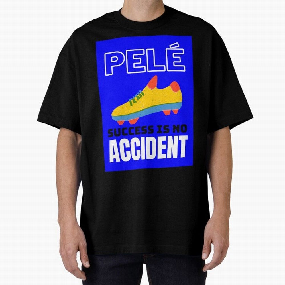Pele Quote Success Is No Accident Graphic Classic T-Shirt Celebrate Soccer Greatness during Match Day Hype around FIFA World Cup 2026, Cristiano Ronaldo, France and Portugal, Champion Mindset, Group Stage Buzz, Knockout Tension and Passionate Fan