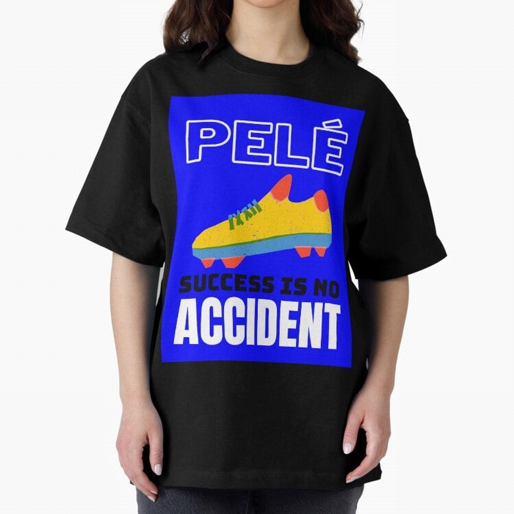 Pele Quote Success Is No Accident Graphic Classic T-Shirt Celebrate Soccer Greatness during Match Day Hype around FIFA World Cup 2026, Cristiano Ronaldo, France and Portugal, Champion Mindset, Group Stage Buzz, Knockout Tension and Passionate Fan