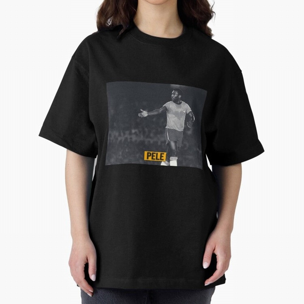 Pele Brazil Player Classic T-Shirt Show Match Day Excitement for FIFA World Cup 2026 Group Stage Spirit, Inspired by Brazil, Portugal and Argentina, Cristiano Ronaldo, Haaland and CR7, Championship Spirit, Famous Goals, Roaring Crowds and