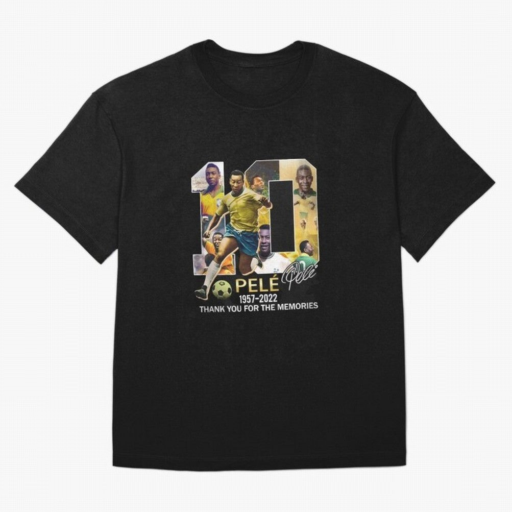 Signed Pele Shirt Oversized T-Shirt Show Match Day Excitement for the FIFA World Cup 2026 Journey through Haaland and Mbappe Highlights, France Pride, Fan Favorite Moments, National Team Passion, Big Match Drama and Soccer History; Made for