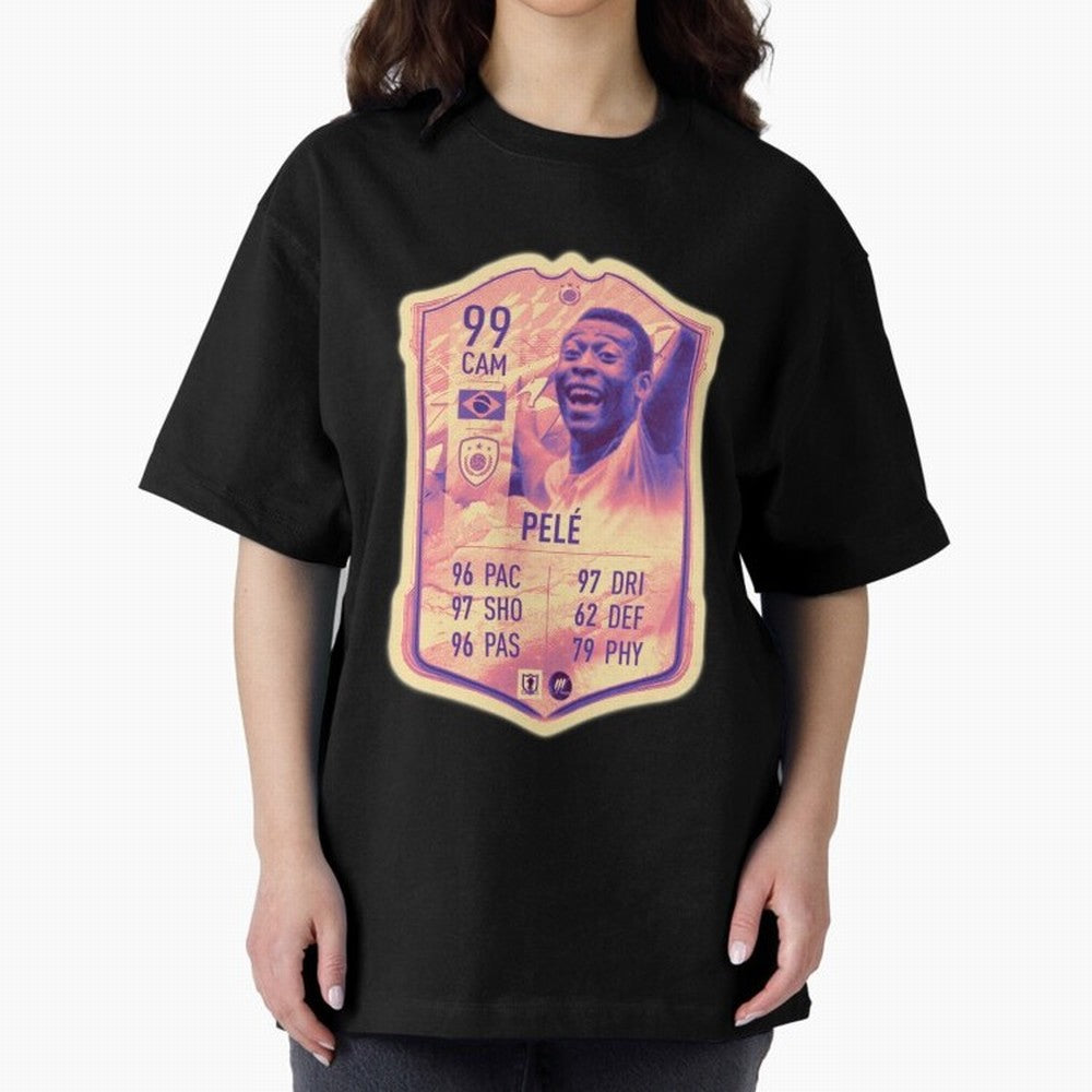 Pele Oversized T-Shirt Feel the Roar of Match Day Hype around FIFA World Cup 2026 Group Stage, Haaland, England and Germany, Football History, Final Match Energy, Crowd Noise and Once in a Lifetime Moments; Perfect for Fans, Collectors, Family