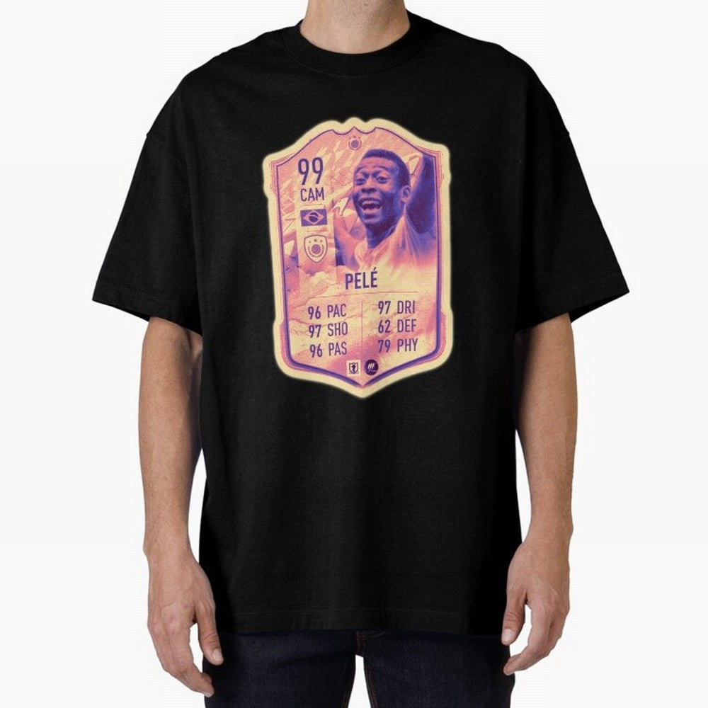 Pele Oversized T-Shirt Feel the Roar of Match Day Hype around FIFA World Cup 2026 Group Stage, Haaland, England and Germany, Football History, Final Match Energy, Crowd Noise and Once in a Lifetime Moments; Perfect for Fans, Collectors, Family