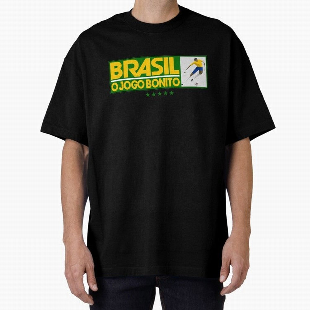 O jogo bonito Oversized T-Shirt Keep the Match Day Mood of FIFA World Cup 2026 Group Stage Spirit, Made for Argentina and Brazil, Messi, Football Festival Excitement, Trophy Ambitions, Country Rivalries and Star Player Buzz; Great for Watch