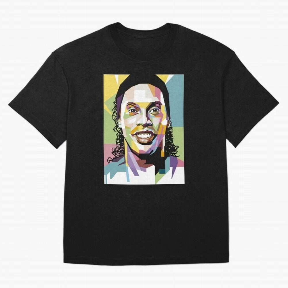 Ronaldinho Pop Art18 Classic T-Shirt Bring Global Tournament Vibes to Match Day Hype around FIFA World Cup 2026 Group Stage, Messi and Cristiano Ronaldo, Spain, Football Festival Excitement, Trophy Ambitions, Country Rivalries and Star Player Buzz;