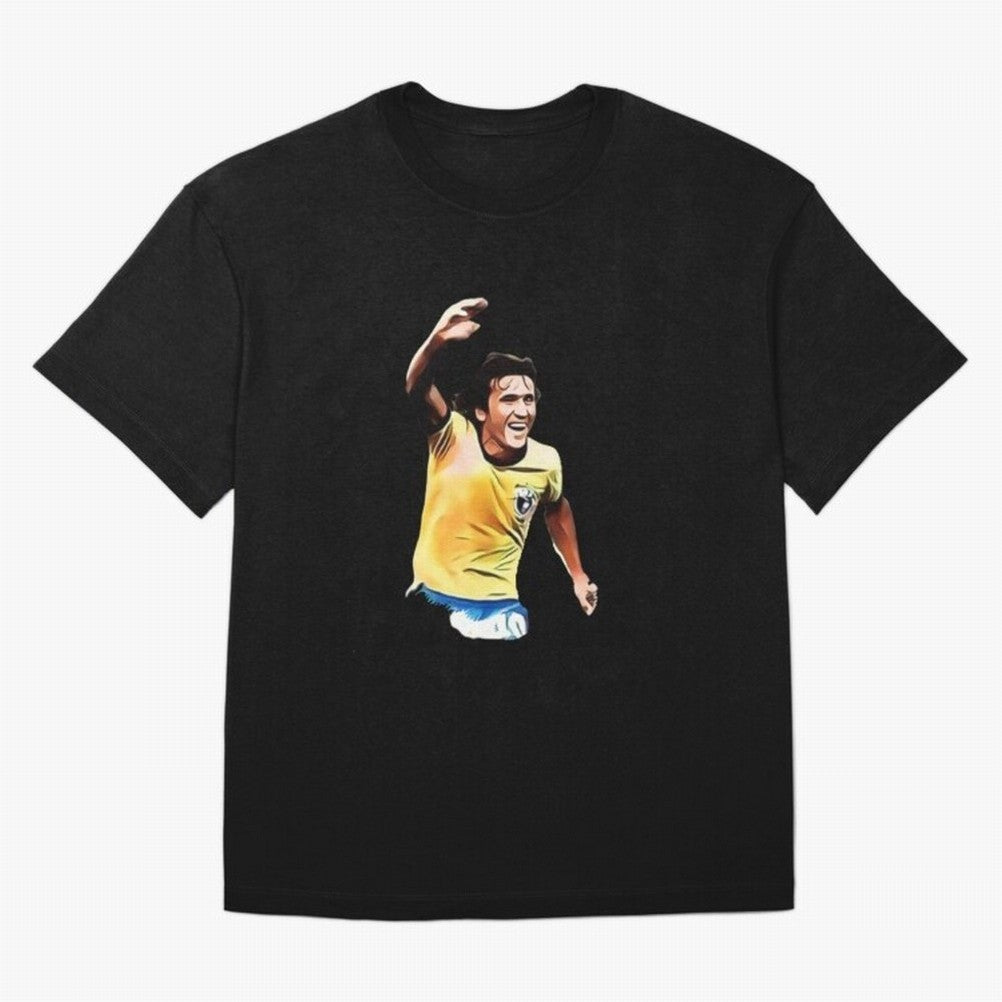Legends of The Beautiful Game Cartoon Collection Legends Arthur Zico 2 Cartoon Artwork134 Oversized T-Shirt Bring Trophy Dreams to FIFA World Cup 2026 Spirit, Driven by Portugal, Messi, Neymar and Mbappe, Goal Celebration Energy, Supporter