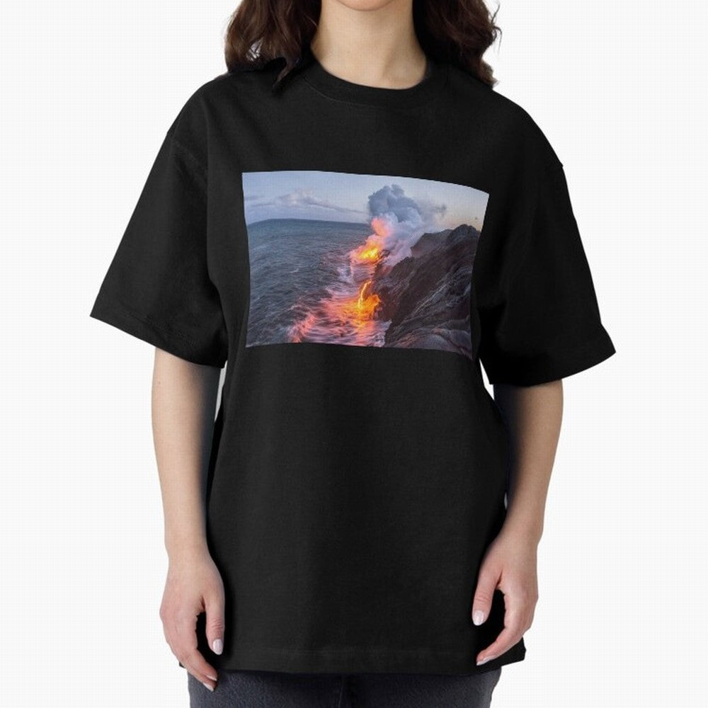 Kilauea Volcano Lava Flow Sea Entry 3 The Big Island Hawaii1 Classic T-Shirt Back the Journey through Match Day Hype around FIFA World Cup 2026 USA Canada Mexico, Messi and Cristiano Ronaldo, Netherlands, Sports Nostalgia, International