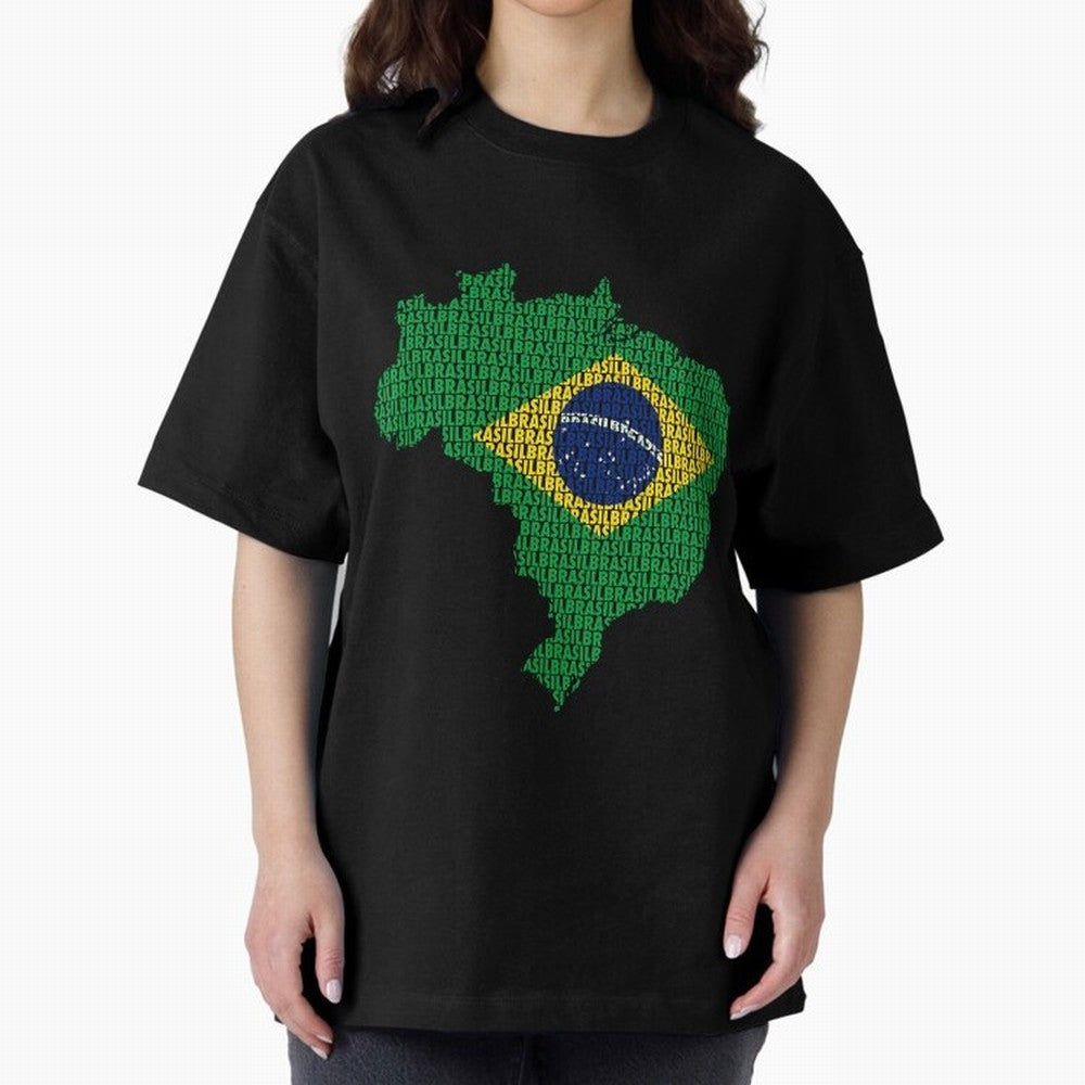 Map of Brazil (Brasil) Classic T-Shirt Carry the FIFA World Cup 2026 Group Stage Journey through Messi, CR7 and Mbappe Highlights, Argentina Pride, Soccer Culture, Superstar Moments, National Team Dreams and Competitive Fire; Ideal for Football