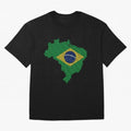 Map of Brazil (Brasil) Classic T-Shirt Carry the FIFA World Cup 2026 Group Stage Journey through Messi, CR7 and Mbappe Highlights, Argentina Pride, Soccer Culture, Superstar Moments, National Team Dreams and Competitive Fire; Ideal for Football