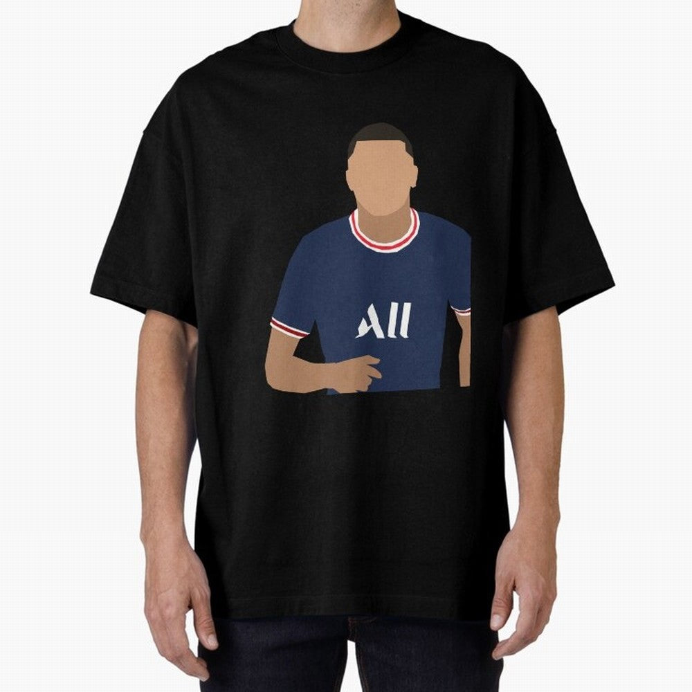 mbappe celebration Oversized T-Shirt Elevate Global Football Passion for FIFA World Cup 2026 Group Stage, Featuring Messi, CR7 and Mbappe, England, Match Day Excitement, Supporter Culture, Golden Goals and Global Football Passion; Perfect for