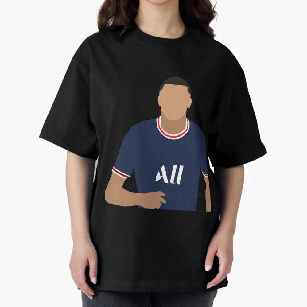 mbappe celebration Oversized T-Shirt Elevate Global Football Passion for FIFA World Cup 2026 Group Stage, Featuring Messi, CR7 and Mbappe, England, Match Day Excitement, Supporter Culture, Golden Goals and Global Football Passion; Perfect for