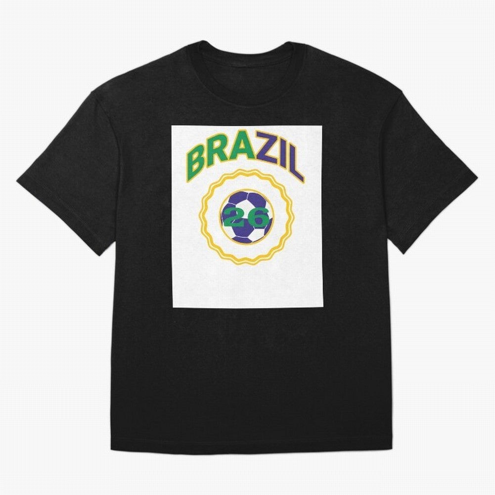 brazil 2026 world cup soccer badge Premium T-Shirt Refresh FIFA World Cup 2026 for Fans of Haaland and Mbappe and Argentina and Brazil, Bringing Vintage Soccer Flavor, Modern Football Stars, National Flags and Final Night Emotion; Built for