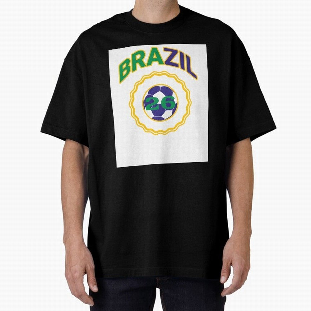 brazil 2026 world cup soccer badge Premium T-Shirt Refresh FIFA World Cup 2026 for Fans of Haaland and Mbappe and Argentina and Brazil, Bringing Vintage Soccer Flavor, Modern Football Stars, National Flags and Final Night Emotion; Built for