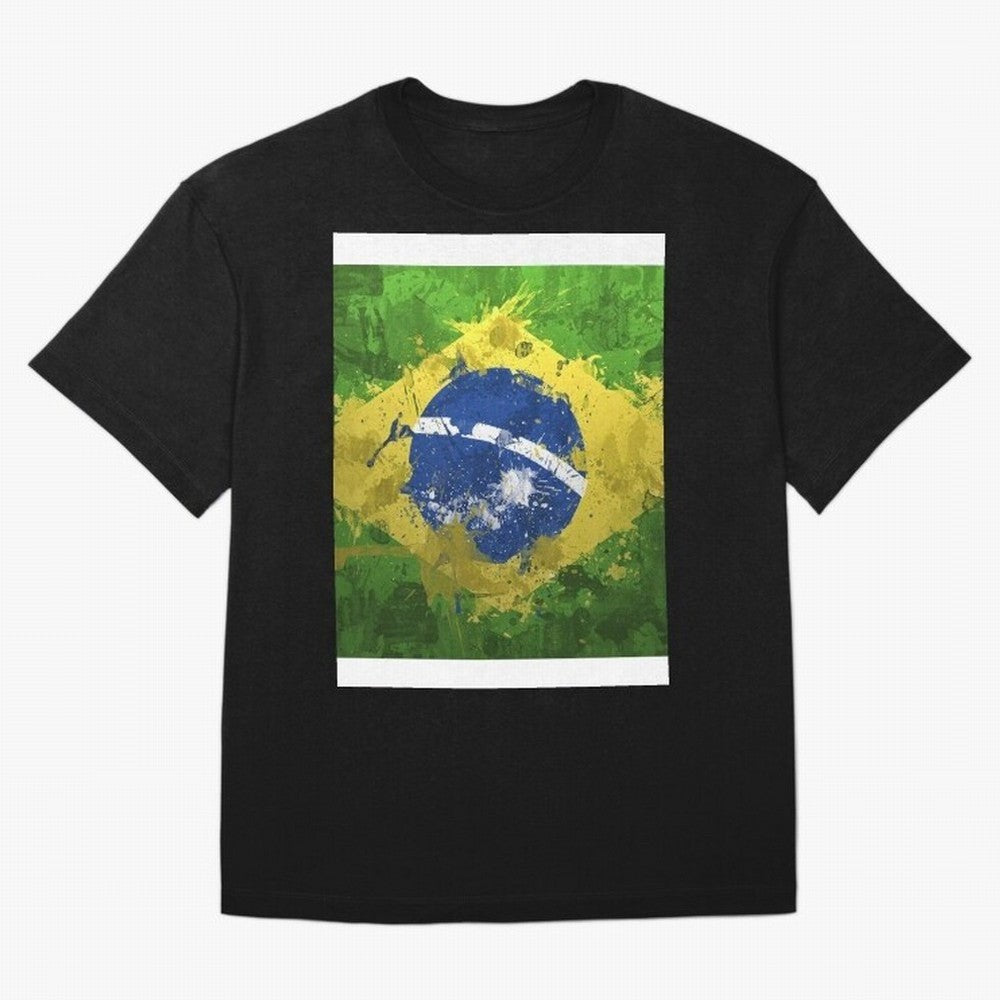 Brasilian Flag Face Mask Graphic T-Shirt Enjoy FIFA World Cup 2026 for Fans of Haaland and Mbappe and England, France and Netherlands, Bringing Goal Celebration Energy, Supporter Heritage, Football Icons and Worldwide Tournament Joy; Great for