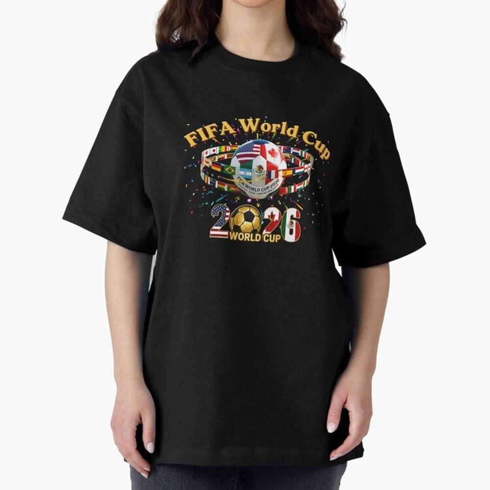 2026 World Cup Soccer World Flags Stadium Graphic Classic T-Shirt Live the Energy of Match Day Hype around FIFA World Cup 2026 Group Stage, Messi and Cristiano Ronaldo, Argentina, France and Brazil, Fan Favorite Moments, National Team Passion, Big