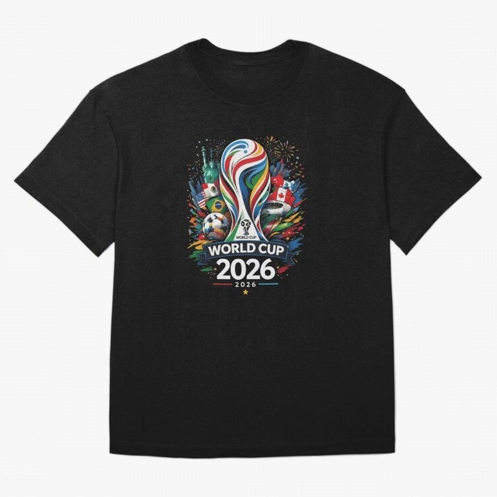 World Cup 2026, Soccer Fan Classic T-Shirt Show Your Tournament Heart for Global Football Passion for FIFA World Cup 2026 USA Canada Mexico, Inspired by CR7 and Messi, England and Germany, Game Day Rituals, Football Legends, Country Pride and the