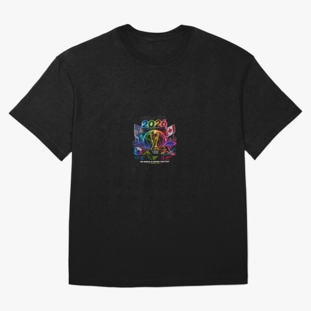 World Cup 2026 ¨C United Passion ?? | Neon Football Design Classic T-Shirt Turn Football Passion into Match Day Hype around FIFA World Cup 2026 USA Canada Mexico, Mbappe and Neymar, Netherlands, Worldwide Fan Energy, Dramatic Goals, Stadium Lights