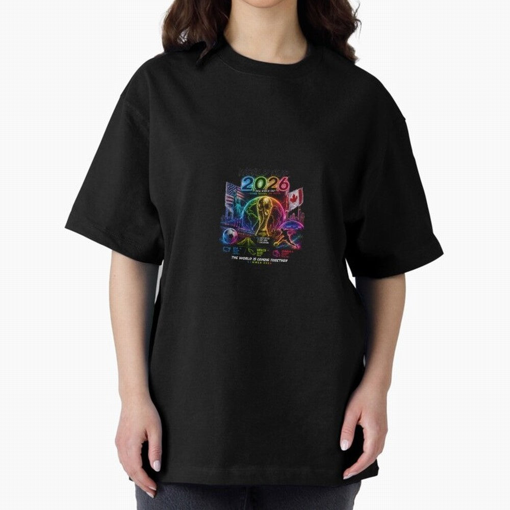 World Cup 2026 ¨C United Passion ?? | Neon Football Design Classic T-Shirt Turn Football Passion into Match Day Hype around FIFA World Cup 2026 USA Canada Mexico, Mbappe and Neymar, Netherlands, Worldwide Fan Energy, Dramatic Goals, Stadium Lights