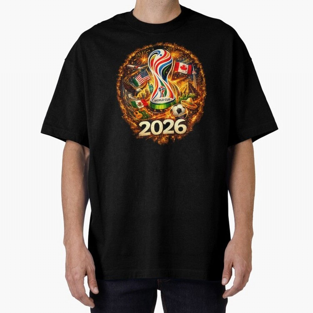 World Football Spirit 2026 USA Canada Mexico Soccer Fan Classic T-Shirt Relive the Noise and Pride of FIFA World Cup 2026 Group Stage for Fans of Messi, CR7 and Mbappe and England and Germany, Bringing Match Day Excitement, Supporter Culture,