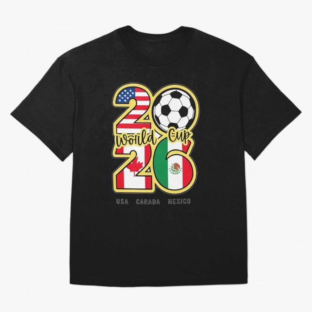 World Cup 2026, Usa Canada Mexico Football Classic T-Shirt Show Your Stadium Side during FIFA World Cup 2026 for Fans of Messi, CR7 and Mbappe and Argentina, France and Brazil, Bringing Stadium Memories, Football Loyalty, International Chants and
