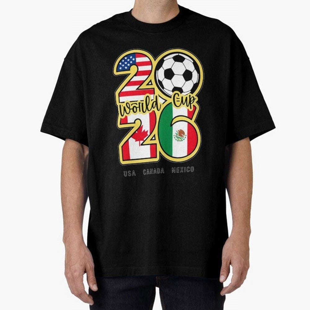 World Cup 2026, Usa Canada Mexico Football Classic T-Shirt Show Your Stadium Side during FIFA World Cup 2026 for Fans of Messi, CR7 and Mbappe and Argentina, France and Brazil, Bringing Stadium Memories, Football Loyalty, International Chants and