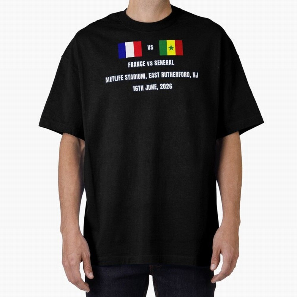 France vs Senegal 16 June 2026 ¨C Football Match Design East Rutherford Classic T-Shirt Show Support during FIFA World Cup 2026 Group Stage for Fans of Messi, Neymar and Mbappe and Brazil, Bringing Championship Spirit, Famous Goals, Roaring Crowds