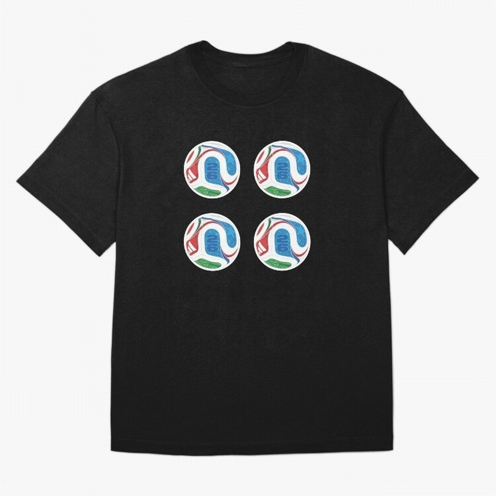 2026 World Soccer Ball Sticker Pack (4 pcs) Classic T-Shirt Show Love for Legendary Goals in the FIFA World Cup 2026 USA Canada Mexico Journey through Messi, CR7 and Mbappe Highlights, Netherlands Pride, Football Festival Excitement, Trophy