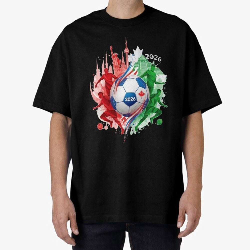 Internation Unity 2026 Classic T-Shirt Carry the Dream of the FIFA World Cup 2026 Group Stage Journey through Messi, Neymar and Mbappe Highlights, France and Portugal Pride, Championship Spirit, Famous Goals, Roaring Crowds and International