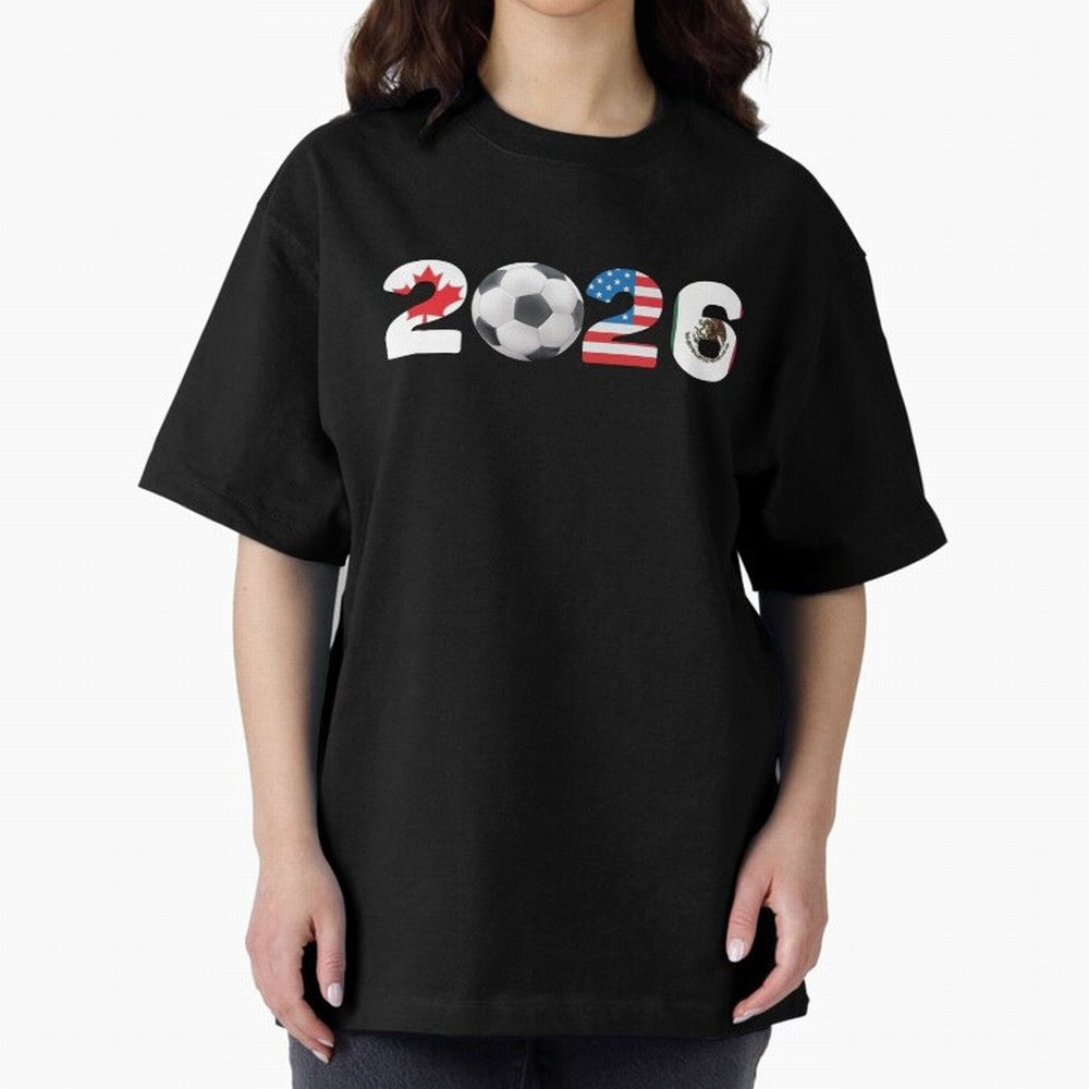 2026 North America Football Massive Event Soccer Ball Classic T-Shirt Get Ready for FIFA World Cup 2026 Group Stage for Fans of Mbappe and Neymar and England, France and Netherlands, Bringing Football History, Final Match Energy, Crowd Noise and
