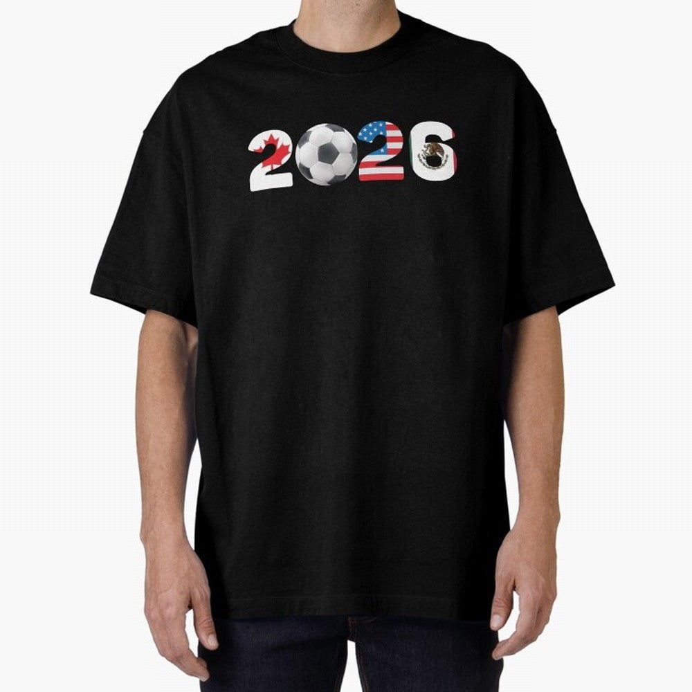 2026 North America Football Massive Event Soccer Ball Classic T-Shirt Get Ready for FIFA World Cup 2026 Group Stage for Fans of Mbappe and Neymar and England, France and Netherlands, Bringing Football History, Final Match Energy, Crowd Noise and