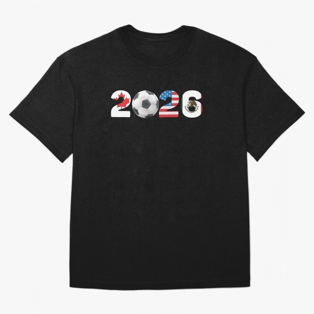 2026 North America Football Massive Event Soccer Ball Classic T-Shirt Get Ready for FIFA World Cup 2026 Group Stage for Fans of Mbappe and Neymar and England, France and Netherlands, Bringing Football History, Final Match Energy, Crowd Noise and
