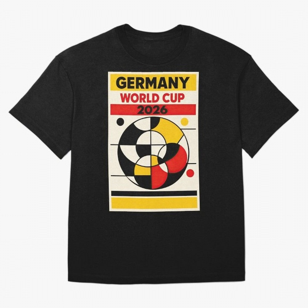 Elegant and Geometrical Germany World Cup 2026 Poster Classic T-Shirt Bring Trophy Dreams to FIFA World Cup 2026 Inspired by Cristiano Ronaldo, Haaland and CR7, Spain Energy, Worldwide Fan Energy, Dramatic Goals, Stadium Lights and Championship