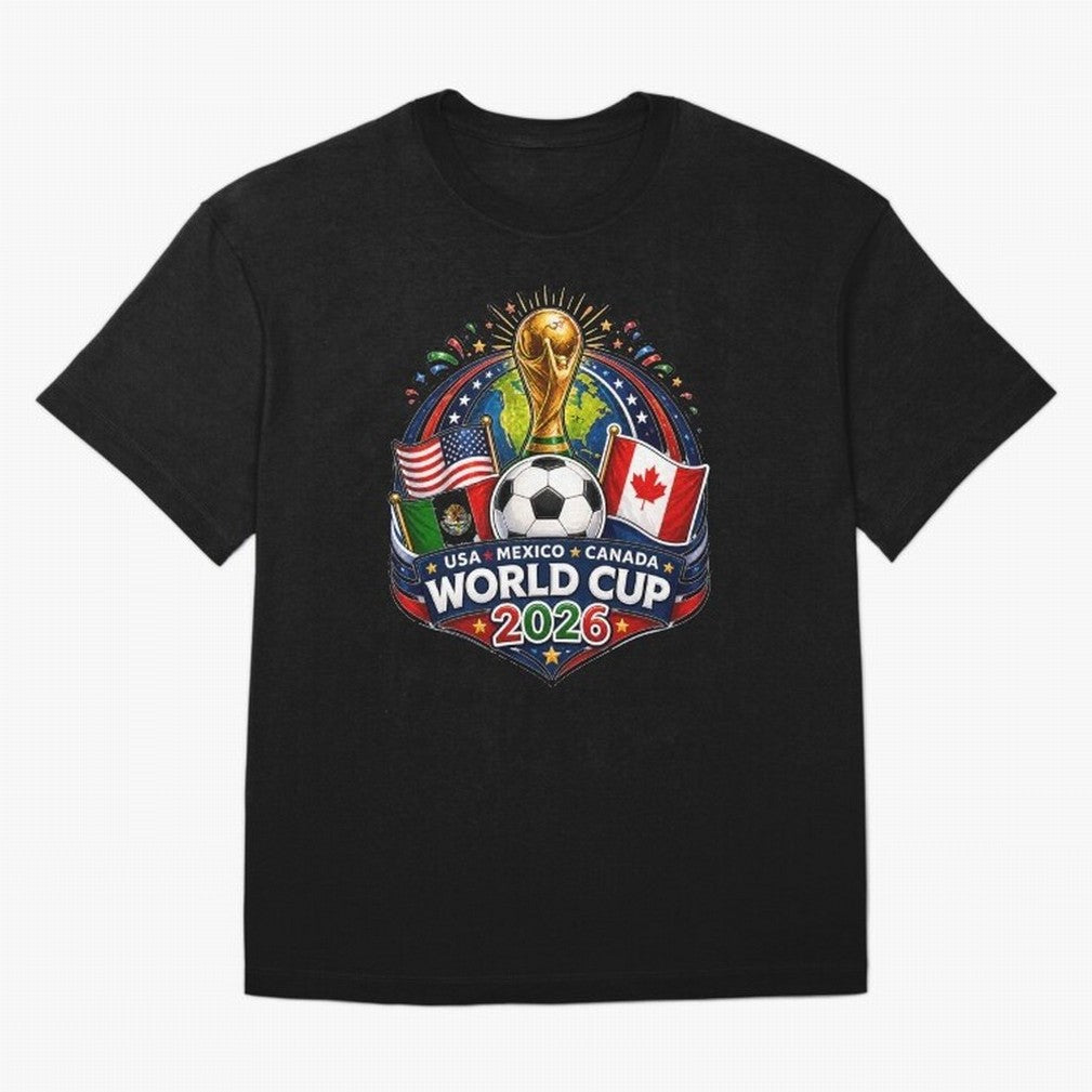 World Cup 2026 Sticker ¨C USA Mexico Canada Football Trophy Design Classic T-Shirt Celebrate Every Goal in FIFA World Cup 2026 Group Stage Spirit, Driven by France, Cristiano Ronaldo, Haaland and CR7, Soccer Culture, Superstar Moments, National