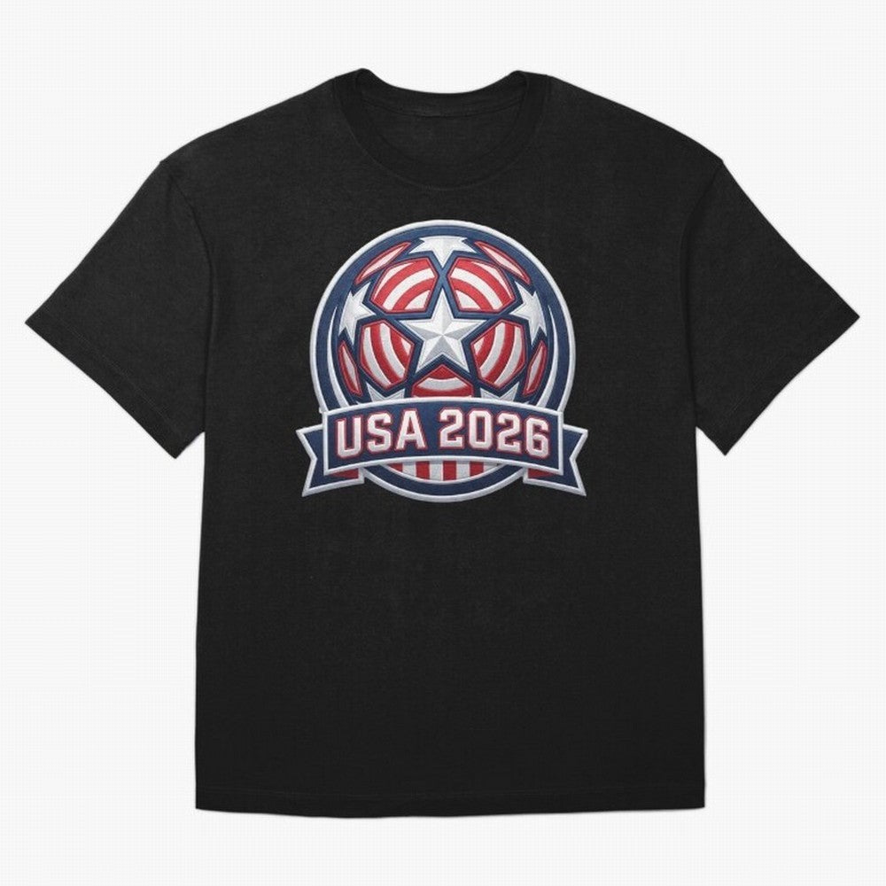 USA 2026 World Cup T-Shirt - Star Spangled Soccer Design - American Host Fan Tee Classic T-Shirt Celebrate National Team Dreams in FIFA World Cup 2026 USA Canada Mexico for Fans of Neymar and England, Bringing Goal Celebration Energy, Supporter