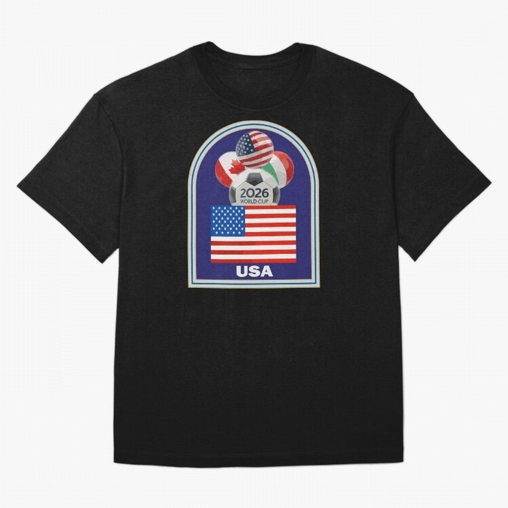 USA 2026 Soccer T-shirt Classic T-Shirt Celebrate the Next Chapter of FIFA World Cup 2026 USA Canada Mexico for Fans of Cristiano Ronaldo and England, France and Netherlands, Bringing Champion Mindset, Group Stage Buzz, Knockout Tension and