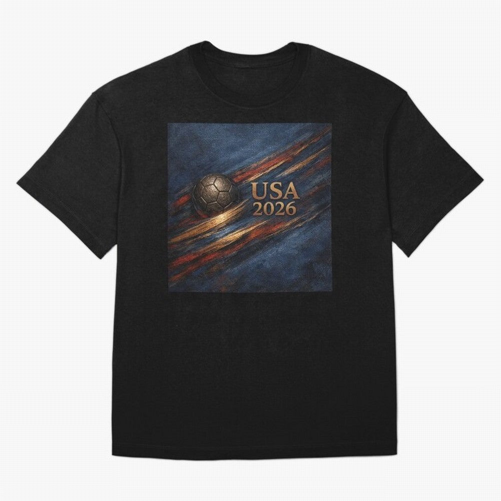Bronze Inspired USA 2026 Soccer Theme Classic T-Shirt Celebrate Golden Goal Energy in FIFA World Cup 2026 Spirit, Celebrating Brazil, Neymar, Haaland and Cristiano Ronaldo, Supporter Pride, Iconic Celebrations, Legendary Names and Global Match Day