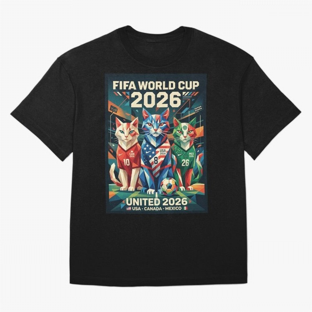 The Cats Football World Cup Classic T-Shirt Feel the Heartbeat of FIFA World Cup 2026 Spirit, with Argentina, Neymar, Football Festival Excitement, Trophy Ambitions, Country Rivalries and Star Player Buzz; Perfect for Supporters Who Want Bold