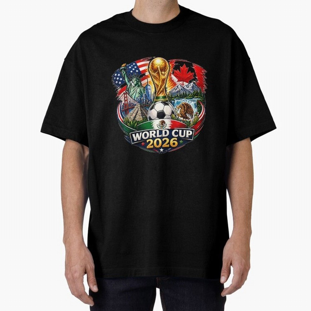 World Football 2026 USA Canada Mexico ¨C Soccer Fan Design Retro Travel Style Classic T-Shirt Step into Global Football Passion for FIFA World Cup 2026 USA Canada Mexico, Featuring Neymar, Germany, Football Festival Excitement, Trophy Ambitions,