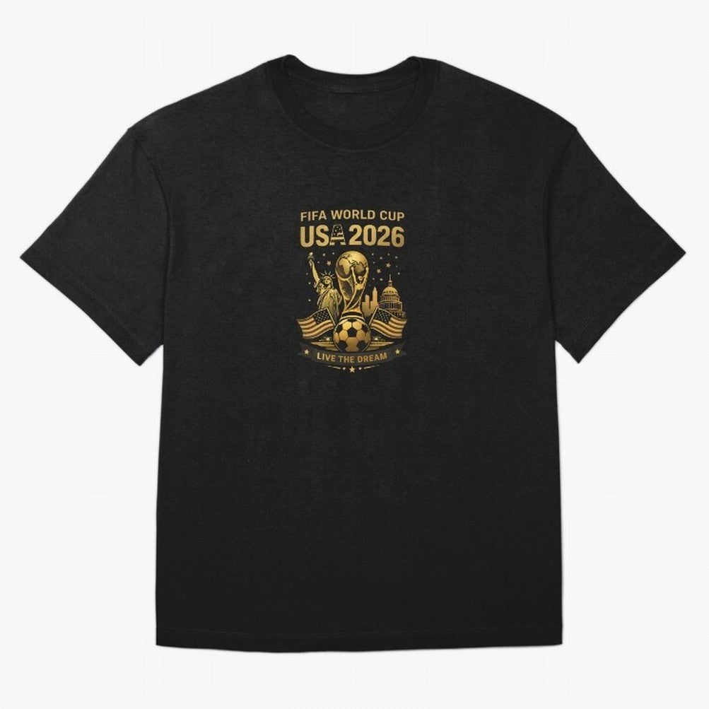 Fifa World Cup USA 2026 Gold Soccer Football Classic T-Shirt Celebrate Football Dreams Across FIFA World Cup 2026 USA Canada Mexico Driven by Messi, England Energy, Game Day Rituals, Football Legends, Country Pride and the Road to the Final;